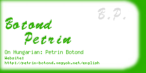 botond petrin business card